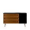 GUBI 62 Dresser ladekast, american walnut, 3 lades< Ladekasten & Ladeblokken