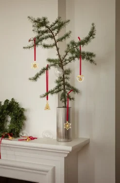Georg Jensen 2024 miniatuurmobiel 3-delig, Verguld< Kerstdecoraties