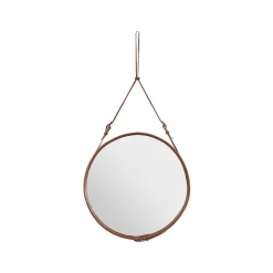GUBI Adnet Ronde Spiegel, brown, large< Wandspiegels|Ronde Spiegels