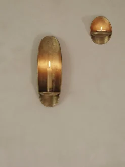 Ferm Living Agapé wandkandelaar, Brass finish< Kandelaars