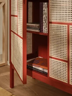 Design House Stockholm Air dressoir, Rood, 120x110 cm, met poten< Kasten & Vitrines