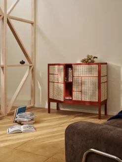 Design House Stockholm Air dressoir, Rood, 120x110 cm, met poten< Kasten & Vitrines