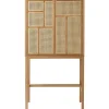 Design House Stockholm Air vitrinekast, eiken, rotan< Kasten & Vitrines