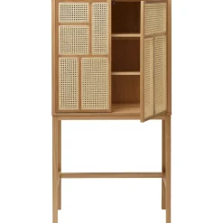Design House Stockholm Air vitrinekast, eiken, rotan< Kasten & Vitrines