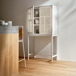 Design House Stockholm Air vitrinekast, Wit, rotan< Kasten & Vitrines