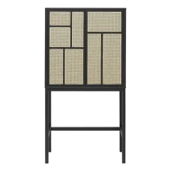 Design House Stockholm Air vitrinekast, zwart, rotan< Kasten & Vitrines