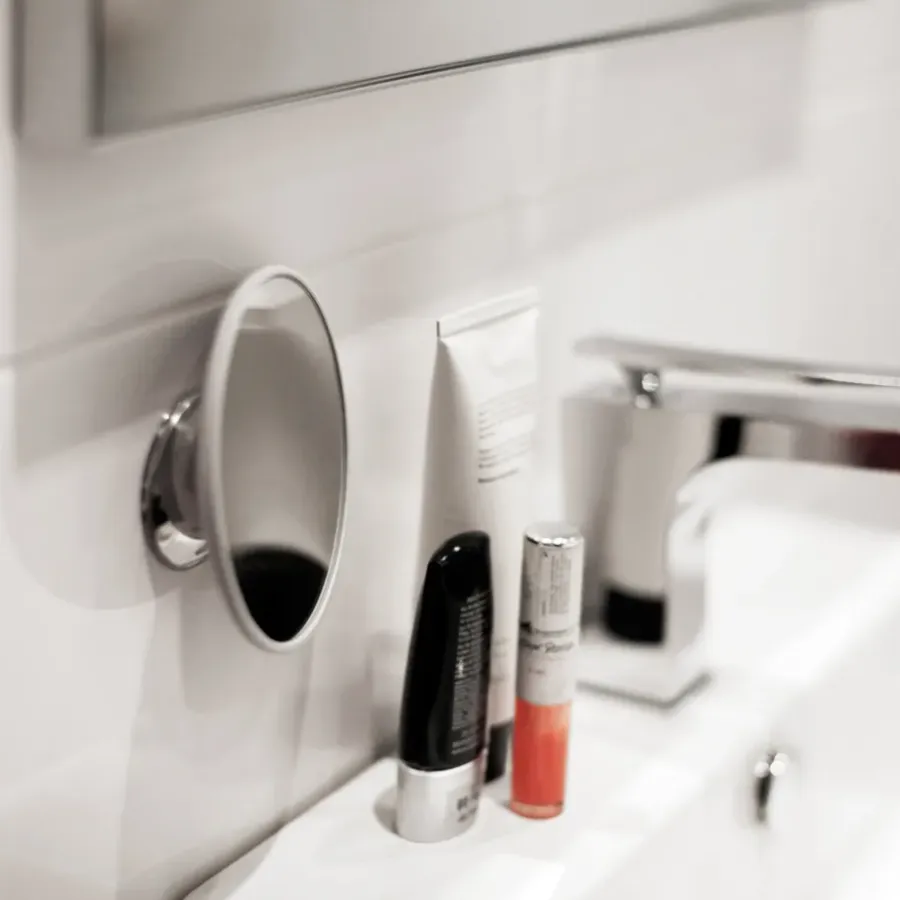 Bosign AirMirror make-up spiegel x15 afneembaar met zuignap, Ø11,2 cm< Tafelspiegels