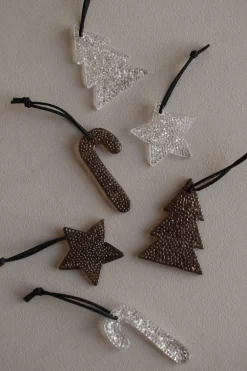 DBKD Airy hanging candy cane decoratiehanger, Brown< Kerstdecoraties