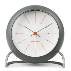 Arne Jacobsen Clocks AJ Bankers tafelklok Ø11 cm, Donkergrijs< Tafelklokken