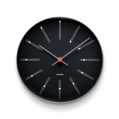 Arne Jacobsen Clocks AJ Bankers wandklok zwart, Ø 29 cm< Wandklokken