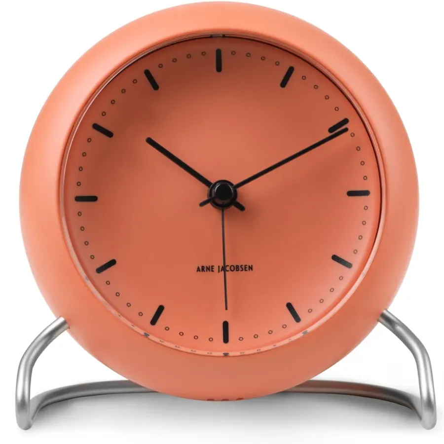 Arne Jacobsen Clocks AJ City Hall tafel klok, Pale orange< Tafelklokken