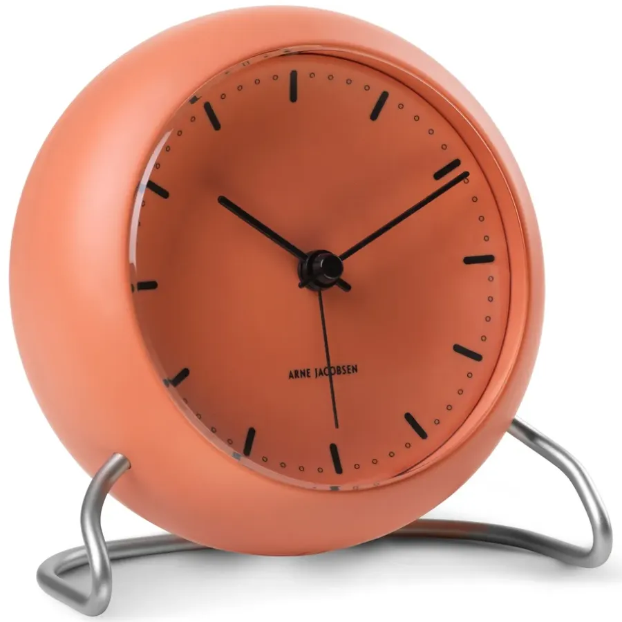 Arne Jacobsen Clocks AJ City Hall tafel klok, Pale orange< Tafelklokken
