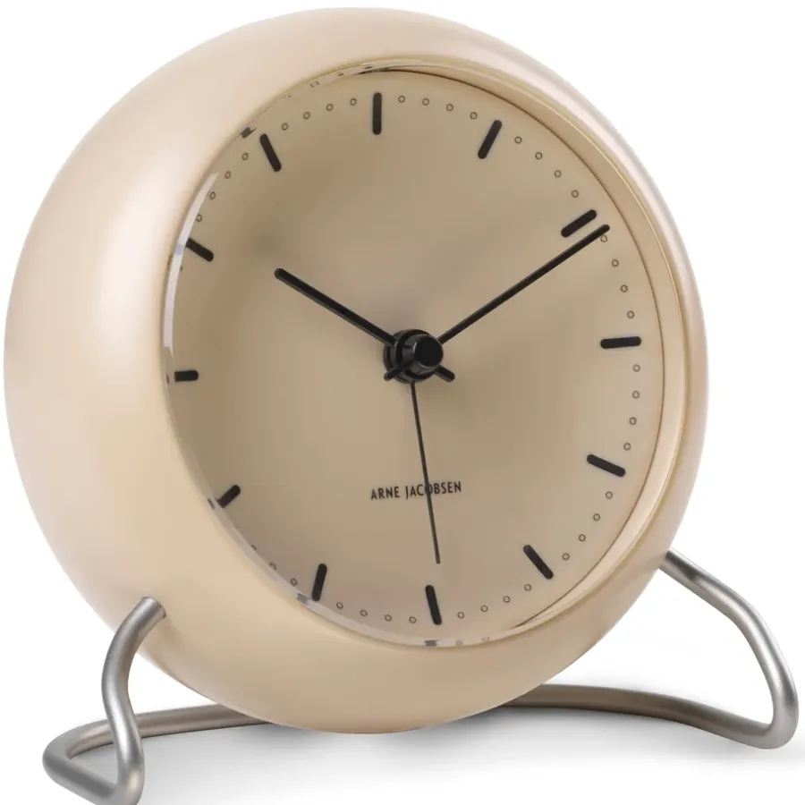 Arne Jacobsen Clocks AJ City Hall tafel klok, Sandy beige< Tafelklokken