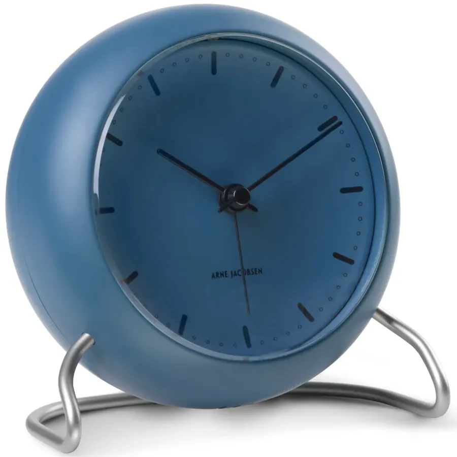Arne Jacobsen Clocks AJ City Hall tafel klok, Stone blue< Tafelklokken
