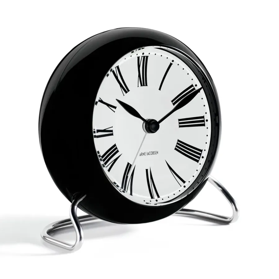 Arne Jacobsen Clocks AJ Roman tafel klok, zwart< Tafelklokken