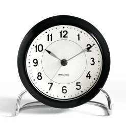 Arne Jacobsen Clocks AJ Station tafel klok, zwart< Tafelklokken