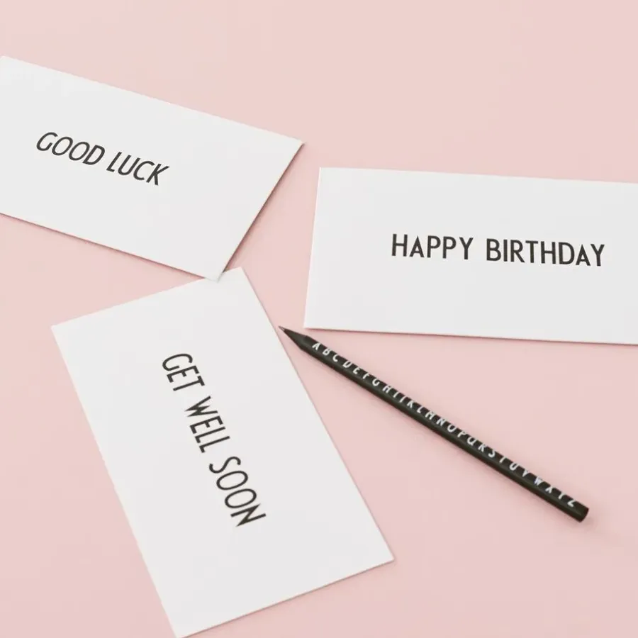 Design Letters AJ Vintage ABC kaart, Good Luck< Kalenders & Notitieboeken