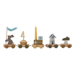 Bloomingville Alfi verjaardagstrein 39 cm, Bruin< Kinderkamer Interieuraccessoires|Kinderkamer Interieuraccessoires