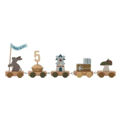 Bloomingville Alfi verjaardagstrein 39 cm, Bruin< Kinderkamer Interieuraccessoires|Kinderkamer Interieuraccessoires