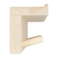 Scandi Living Alley knopplist met plank, Berkenhout< Haken & Hangers