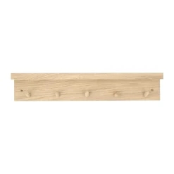 Scandi Living Alley knopplist met plank, Eikenhout< Haken & Hangers