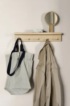 Scandi Living Alley knopplist met plank, Eikenhout< Haken & Hangers