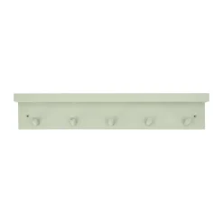 Scandi Living Alley knopplist met plank, Groen< Haken & Hangers