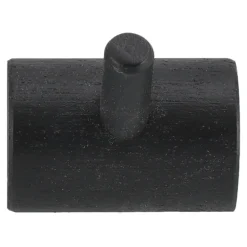 1898 Allsarp kapstokje 1 knop, Zwart-geschilderd berkenhout< Haken & Hangers