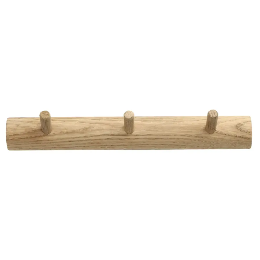 1898 Allsarp kapstokje 3 knoppen, Eikenhout< Haken & Hangers