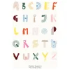 Paper Collective Alphabet Spaghetti ENG Multi-colour poster , 50x70 cm< Posters|Kinderkamer Interieuraccessoires