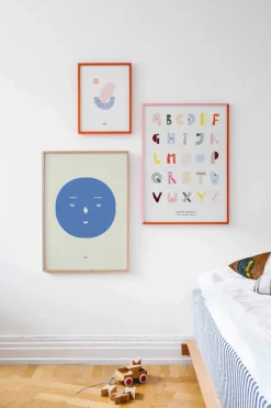 Paper Collective Alphabet Spaghetti ENG Multi-colour poster , 50x70 cm< Posters|Kinderkamer Interieuraccessoires