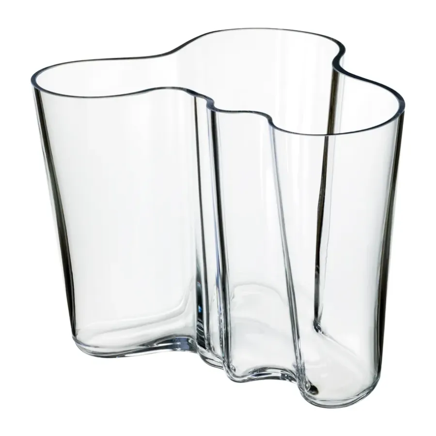 Iittala Alvar Aalto vaas helder, 160 mm.< Vazen
