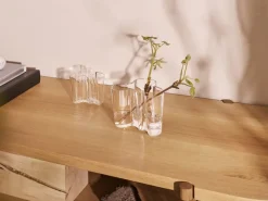 Iittala Alvar Aalto vaas helder, 120 mm.< Vazen