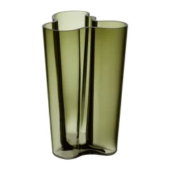 Iittala Alvar Aalto vaas mosgroen, 251 mm.< Vazen