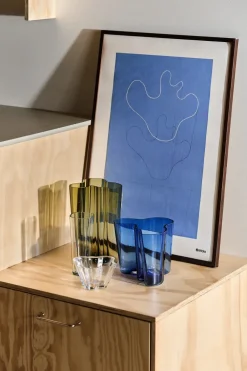 Iittala Alvar Aalto vaas mosgroen, 251 mm.< Vazen