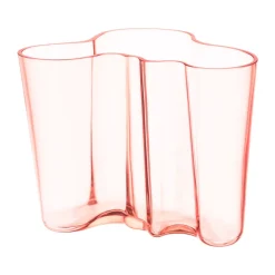 Iittala Alvar Aalto vaas zalmroze, 160 mm.< Vazen
