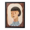 Bloomingville Amanda illustratie met lijst 32x42 cm, Bruin< Wanddecoraties
