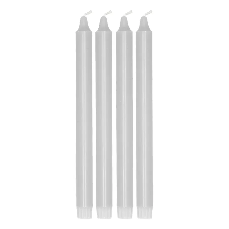 Scandi Essentials Ambiance dinerkaarsen 4-pack 27 cm, Icy Grey< Kaarsen