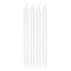 Scandi Essentials Ambiance dinerkaarsen 4-pack 27 cm, White< Kaarsen
