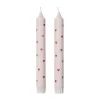 Broste Copenhagen Amor kroonkaars 2-pack, Light pink-rood< Kaarsen
