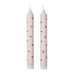 Broste Copenhagen Amor kroonkaars 2-pack, Light pink-rood< Kaarsen
