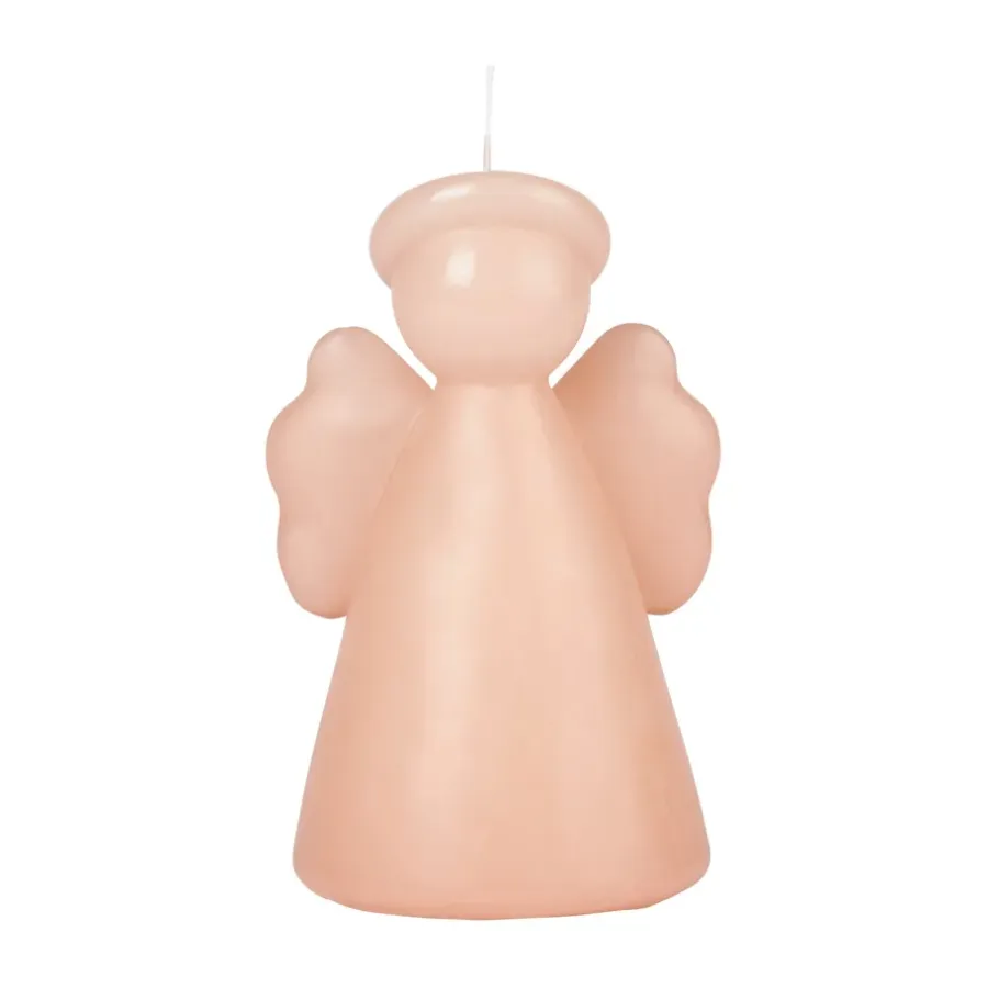 Broste Copenhagen Angel sculpture kaars 14 cm, Dusty peach rose< Kaarsen