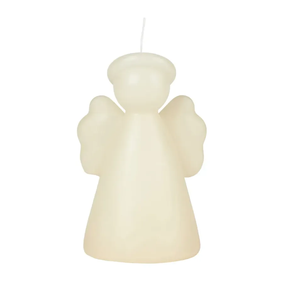Broste Copenhagen Angel sculpture kaars 14 cm, Off white< Kaarsen