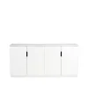 Mavis Aoko dressoir 77x160 cm, wit gelakt< Ladekasten & Dressoirs