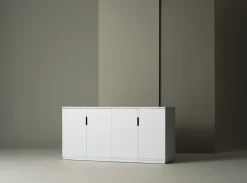 Mavis Aoko dressoir 77x160 cm, wit gelakt< Ladekasten & Dressoirs