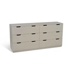 Mavis Aoko ladekast dubbel 6 lades, Beige< Ladekasten & Ladeblokken