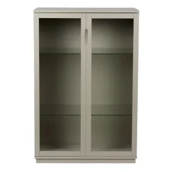 Mavis Aoko vitrinekast 120 cm, Beige< Kasten & Vitrines