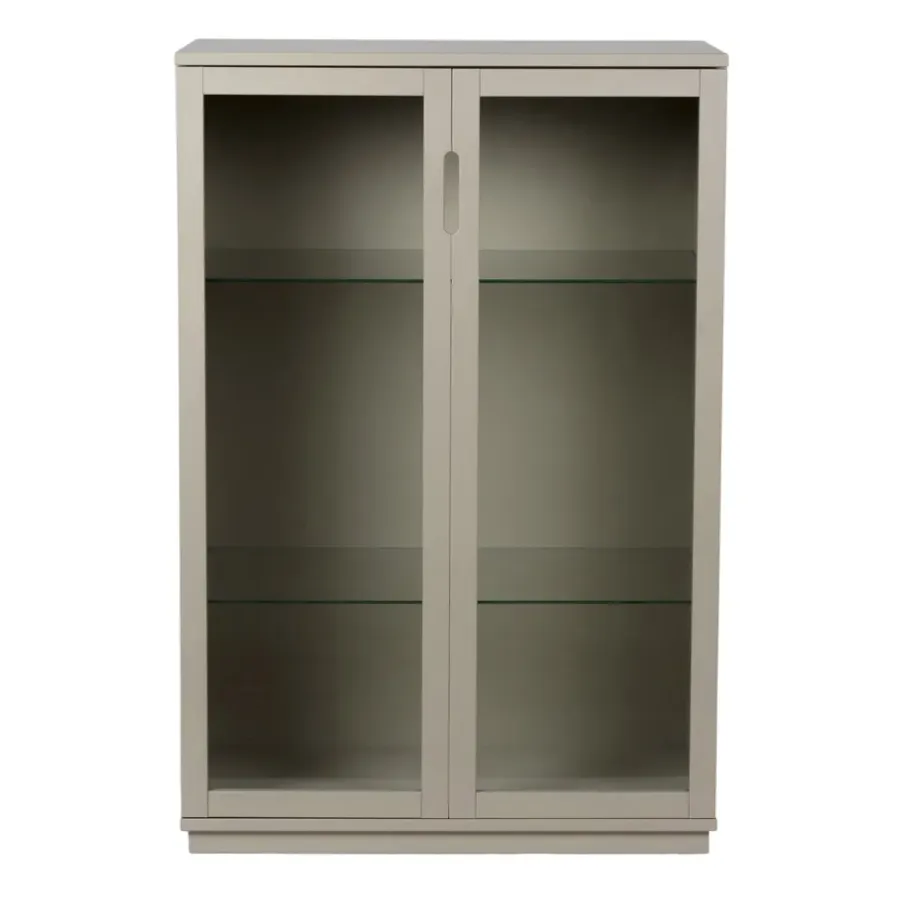 Mavis Aoko vitrinekast 120 cm, Beige< Kasten & Vitrines