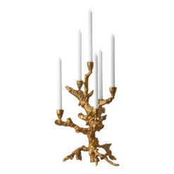 POLSPOTTEN Apple tree kandelaar L 53 cm, Goud< Kandelaars