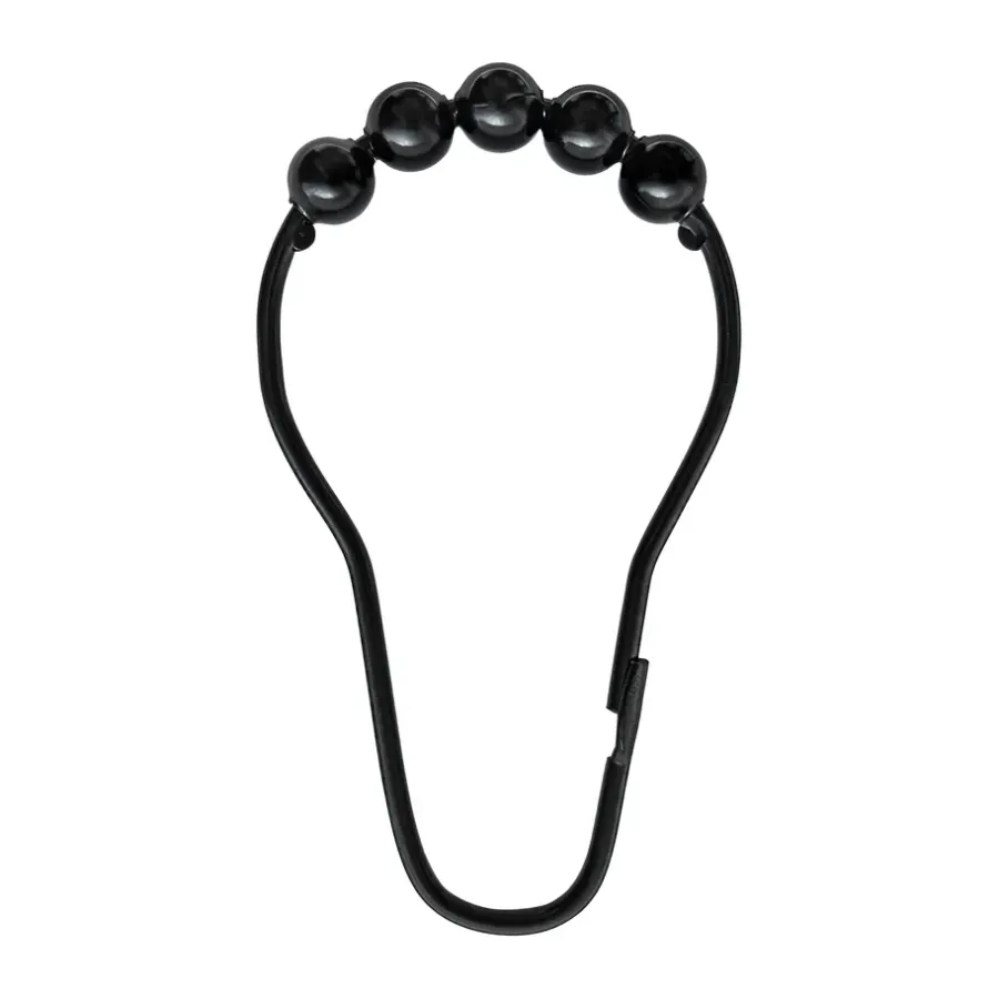 Mette Ditmer Aqua haken voor douchegordijn 10-pack, Zwart< Douchegordijnen